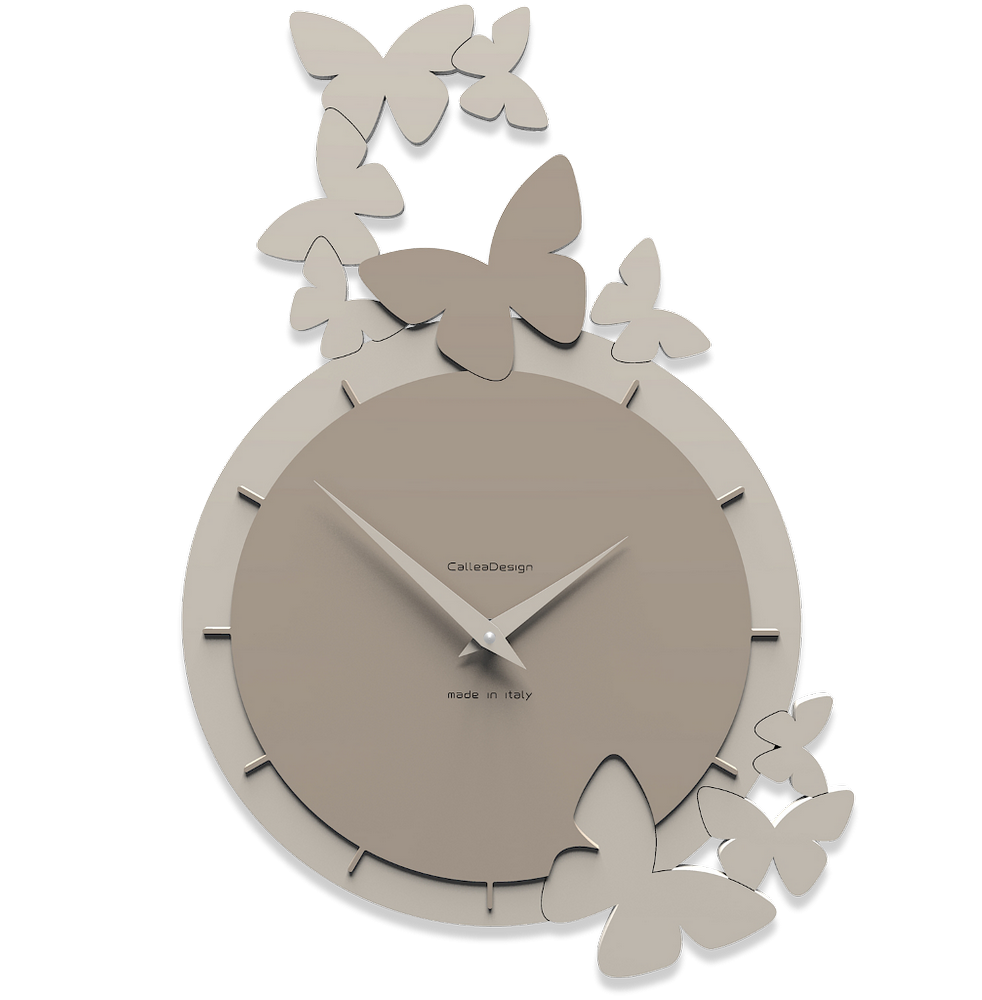 Orologio parete Volo delle Farfalle tortora 33x47